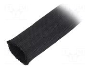 Braid; ØBraid : 4÷5mm; PET,polyester; black; -70÷125°C; incised HELLERMANNTYTON