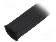 Braid; ØBraid : 32÷38mm; PET,polyester; black; Helagaine Twist-In HELLERMANNTYTON