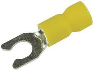 TERMINAL, SPADE/FORK, #10, CRIMP, YELLOW