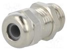 Cable gland; M12; 1.5; IP68; brass; Body plating: nickel HUMMEL