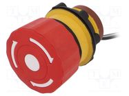 Switch: emergency stop; 22mm; Stabl.pos: 2; NC x2; red; 1.5A/250VAC 