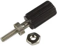 BINDING POST, 15A, #6-32, STUD, BLACK