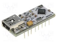 Module: USB; SPI 4bit / FT1248; DIP16,USB B mini; 4Mbps FTDI