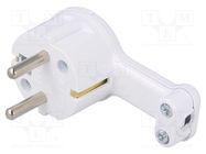 Connector: AC supply; male; plug; 2P+PE; 250VAC; 16A; white; PIN: 3 