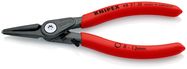 KNIPEX 48 31 J0 Precision Circlip Pliers for internal circlips in bore holes with overexpansion guard with non-slip plastic coating grey atramentized 140 mm