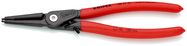 KNIPEX 48 31 J3 Precision Circlip Pliers for internal circlips in bore holes with overexpansion guard with non-slip plastic coating grey atramentized 225 mm