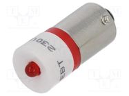 LED lamp; red; BA9S; 230VAC CML INNOVATIVE TECHNOLOGIES