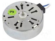 Motor: AC; alternating current; 3W; 230VAC; 600rpm; 600rpm; 3.3mNm CROUZET