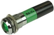 PANEL MOUNT INDICATOR, LED, 14MM, GREEN, 130V