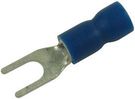 TERMINAL, SPADE/FORK, #6, CRIMP, BLUE