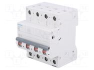 Circuit breaker; 400VAC; Inom: 10A; Poles: 4; Charact: B; 6kA; IP20 SIEMENS