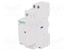 Contactor: 2-pole installation; 25A; 230÷240VAC; NO x2; IP20; 500V SCHNEIDER ELECTRIC