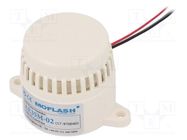 Signaller: sound; buzzer; 6÷28VDC; 95dB; AE35; IP30; white; Ø49x46mm 