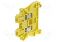 Splice terminal: rail; 0.14÷4mm2; ways: 1; terminals: 2; yellow 