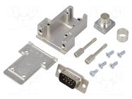 Connector: D-Sub; PIN: 9; plug; male; soldering; for cable; black ENCITECH