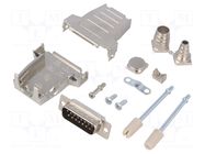 Connector: D-Sub; PIN: 15; plug; male; soldering; for cable; black ENCITECH