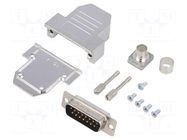 Connector: D-Sub; PIN: 15; plug; male; soldering; for cable; black ENCITECH