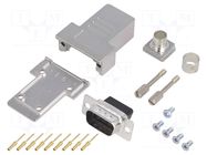 Connector: D-Sub; PIN: 9; plug; male; crimped; for cable; black ENCITECH