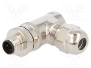 Plug; M12; PIN: 4; male; D code-Ethernet; for cable; screw terminal TE Connectivity