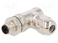 Plug; M12; PIN: 3; male; A code-DeviceNet / CANopen; for cable TE Connectivity