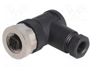 Connector: M12; plug; PIN: 5; female; B code-Profibus; for cable TE Connectivity