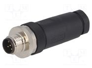 Connector: M12; plug; PIN: 5; male; A code-DeviceNet / CANopen TE Connectivity