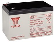 NP lead acid battery 12 V, 12 Ah (NP12-12), grey-black - Faston (6.35mm) lead acid battery, VdS