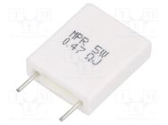 Resistor: wire-wound; THT; 470mΩ; 5W; ±5%; Metal Plate; 14x18x5.5mm SR PASSIVES