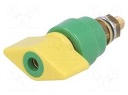 Laboratory clamp; yellow-green; 1kVDC; 63A; brass; polycarbonate SCHÜTZINGER