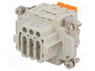 Connector: HDC; female; CDSH; PIN: 9; 9+PE; size 44.27; 10A; 400V ILME