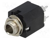 Connector: Jack 6,3mm; socket; female; stereo; ways: 3; straight AMPHENOL