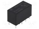 Relay: electromagnetic; DPDT; Ucoil: 5VDC; 2A; 1A/125VAC; 2A/30VDC HONGFA RELAY