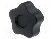 Knob; Ø: 32mm; Int.thread: M6; 12mm; H: 23mm; technopolymer PP ELESA+GANTER