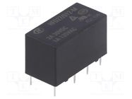 Relay: electromagnetic; DPDT; Ucoil: 12VDC; 2A; 1A/125VAC; 2A/30VDC HONGFA RELAY