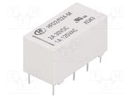 Relay: electromagnetic; DPDT; Ucoil: 24VDC; 3A; 1A/125VAC; 3A/30VDC HONGFA RELAY