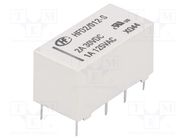 Relay: electromagnetic; DPDT; Ucoil: 12VDC; 3A; 1A/125VAC; 3A/30VDC HONGFA RELAY