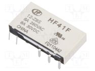 Relay: electromagnetic; SPDT; Ucoil: 12VDC; 6A; 6A/250VAC; 6A/30VDC HONGFA RELAY