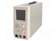 Power supply: laboratory; switching,single-channel; 1÷36VDC MANSON