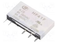 Relay: electromagnetic; SPDT; Ucoil: 6VDC; 6A; 6A/250VAC; 6A/30VDC HONGFA RELAY