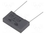 Capacitor: polypropylene; X2; R47 X2; 47nF; 1000VDC; 440VAC; THT KEMET