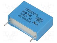 Capacitor: polypropylene; X1; PHE845; 47nF; 26x9x18.5mm; THT; ±20% 