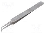 Tweezers; 115mm; for precision works; Blades: narrow,curved; 12g WELLER