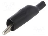 Crocodile clip; 5A; 150VDC; black; Grip capac: max.7.62mm POMONA
