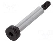 Shoulder screw; steel; M3; 0.5; Thread len: 7mm; hex key; HEX 2mm ELESA+GANTER