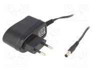 Power supply: switching; mains,plug; 18VDC; 0.33A; 6W; Plug: EU MEAN WELL