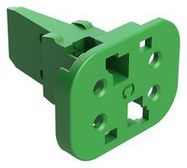 S-WEDGELOCK, 4POS, THERMOPLASTIC, GREEN