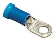 RING TONGUE TERMINAL, 1/4", 6AWG, BLUE