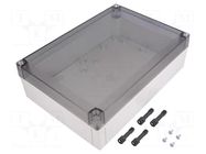 Enclosure: multipurpose; X: 180mm; Y: 255mm; Z: 75mm; MNX; grey; IK08 FIBOX