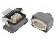 Connector: HDC; male + female; GWconnect; PIN: 6; 16A; 500V; 6+PE MOLEX
