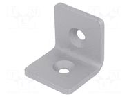 Angle bracket; for profiles; with bore for countersunk screws ELESA+GANTER